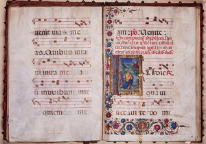 Piccolomini-Bibliothek: Chorbuch, cod. 7.G, ff. 40v-41r mit „Vision des Jeremias“