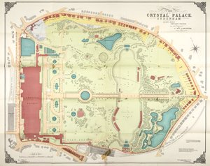 Plan des Kristallpalastes und der Anlagen, Sydenham