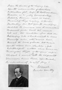 Gedicht, geschrieben von Disraeli als junger Mann von Unbekannt
