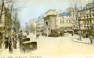 Porte Saint-Martin, Paris, um 1900