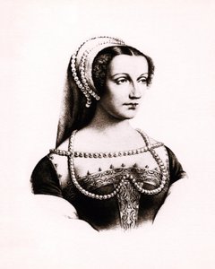 Porträt von Claude de France (1490-1524) Königin von Frankreich, Gravur, sd.