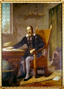 Porträt von Galileo Galilei genannt Galilei (1564 - 1642) - Anonymes Gemälde - Lastra a Signa, Villa Selva, Italien