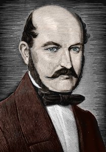 Porträt von Ignace Philippe Semmelweis, späte 19. Jahrhundert (Gravur)