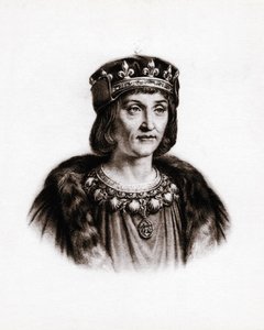 Porträt von Louis XII (1462-1515), König von Frankreich. Gravur