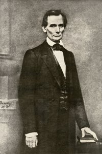 Porträt von Präsident Abraham Lincoln (1809-1865). Reproduktion einer Fotografie von Matthew Brady von Unbekannter Künstler