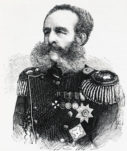 Porträt von Prinz Dmitri Iwanowitsch Swjatopolk-Mirski, russischer General, Gravur