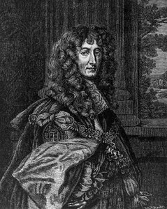 Porträt von Prinz Rupert Wittelsbach vom Rhein (1619-1682), Herzog von Bayern, Herzog von Cumberland, Earl of Holderness, deutscher General und Admiral, Gravur