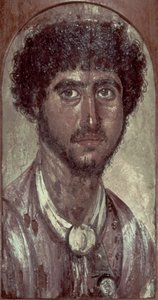 Porträt eines Griechen, aus Fayum, römisch-ägyptisch