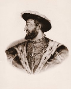 Porträt des Königs von Frankreich Franz I. (1494-1547) Gravur des 19. Jahrhunderts von Unbekannter Künstler