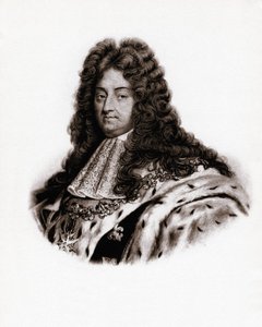 Porträt des Königs von Frankreich Ludwig XIV (1638-1715) Gravur des 19. Jahrhunderts von Unbekannter Künstler