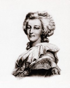 Porträt der Königin von Frankreich Marie Antoinette von Österreich (1755-1793) Gravur des 19. Jahrhunderts