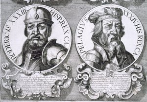 Porträts von Roderich und Pelagius (Lithografie) von Unbekannt