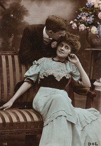 Postkarte, Porträt eines Paares, "Album para Tarjetas postales"