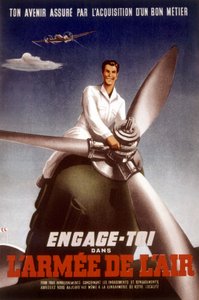 Poster der französischen Luftwaffe zur Ermutigung junger Menschen, der Armee beizutreten, ca. 1960