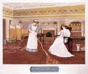 Poster zur Werbung für die Wunder eines Staubsaugers, ca. Ende des 19. Jahrhunderts