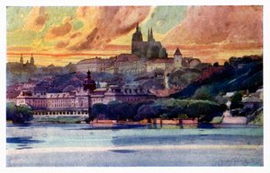 Prag: Schloss und Straka-Akademie von Unbekannter Künstler