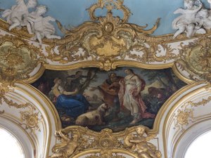 Psyche bei Schäfern. Gemälde von Charles Joseph Natoire (1700-1777) von Unbekannt