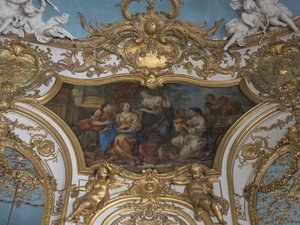 Psyche zeigt seinen Schätzen seinen Schwestern. Gemälde von Charles Joseph Natoire (1700-1777) von Unbekannt
