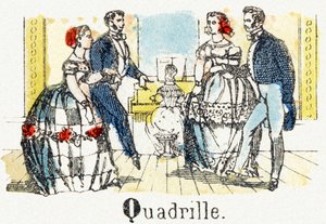 Q - Quadrille - Kinderunterhaltungsalphabet um 1890 (Lithographie) von Unbekannt
