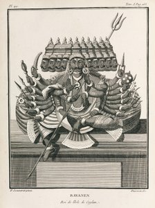 Ravanen, König der Insel Ceylon von Unbekannt