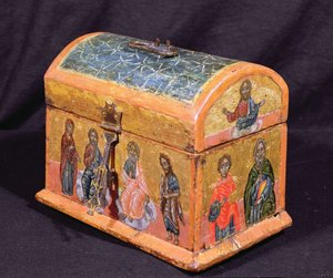 Reliquienkasten oder Chrisambehälter, griechische Inseln, um 1700