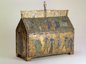 Reliquienschrein mit Szenen aus dem Leben der Heiligen Valeria, Limoges, ca. 1175