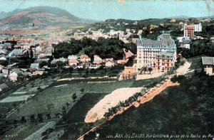 Rhone Alpes, Savoie (73), Aix les Bains: Gesamtansicht von der Roche du Roi - Postkarte Ende 19.-20. Jahrhundert von Unbekannt
