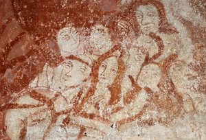 Romanische Kunst: Die Kapelle der Heiligen Katharina, Gewölbe im Wiegenwind, die Kindheit Christi, die Passion, das Jüngste Gericht und Christus in der Majestät. Fresken der Kirche Notre Dame d
