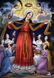 Heilige Katharina und die Catherinettes, Mitte des 19. Jahrhunderts