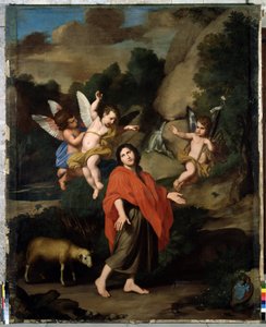 Johannes der Täufer geht in die Wüste. Gemälde von Reynaud Levieux (1613-1694) 1682. Kapelle der Schwarzen Büßer, Avignon von Unbekannter Künstler
