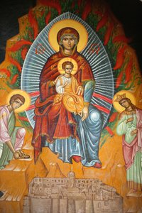 Ikone im orthodoxen Kloster Santa Catherine, Sainte Catherine von Unbekannt