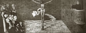 Szene aus dem Leben des protestantischen Reformators Martin Luther von Unbekannter Künstler