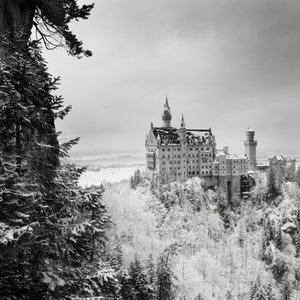 Schloss Neuschwanstein, Füssen, Deutschland von Leopold Blonder