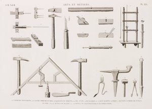 Serie von Illustrationen von Werkzeugen