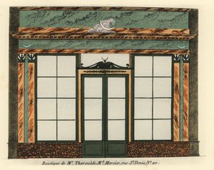 Schaufenster von Monsieur Therouldes Kurzwarenladen