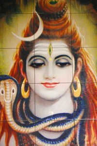 Shree Hindu-Tempel, Leicester. Shiva-Mosaik. Vereinigtes Königreich von Unbekannt
