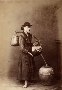 Kleine Berufe: Porträt eines Wasserträgers. 19. Jahrhundert