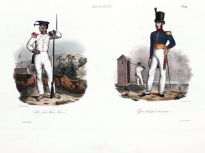 Soldat der malaiischen Miliz und europäischer Offizier, Ambon