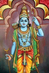 Sri Vadapathira Kaliamman Hindu-Tempel. Avatar von Vishnu. Lord Rama 7. Inkarnation. Singapur