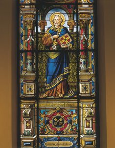 Buntglasfenster des Heiligen Petrus, Stockholm, Schweden von William M. Timlin