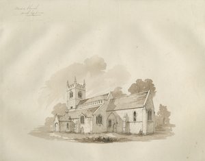 Standon Kirche: Feder- und Tintenzeichnung, nd [?Mitte 19. Jh.]