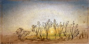 Sonnenuntergang mit deutlich definiertem 