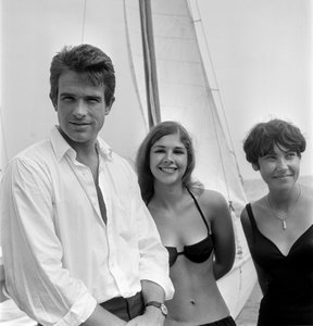 Der Schauspieler Warren Beatty am Strand von Venedig Lido - 1965 von Unbekannt