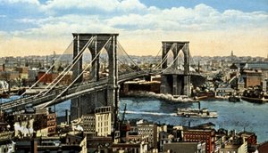 Die Brooklyn-Brücke, New York, ca. 1930