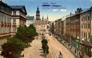 Der Rynok-Platz in Lemberg, Ukraine von Unbekannter Künstler