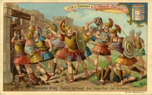 Die Trojanischen Kriege: Hector durchbricht das Haupttor von Unbekannter Künstler