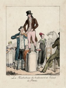 Die Troubadoure des Boulevard de Gand, Paris, um 1820 (Stich)