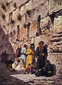 Die Klagemauer in Jerusalem, frühes 20. Jahrhundert (Postkarte)