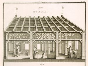 Das Trockenregal, Papiermacher, Illustration aus 