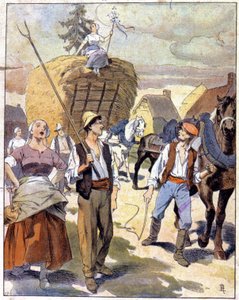 Der letzte Weizenwagen in der Beauce, ca. 1910